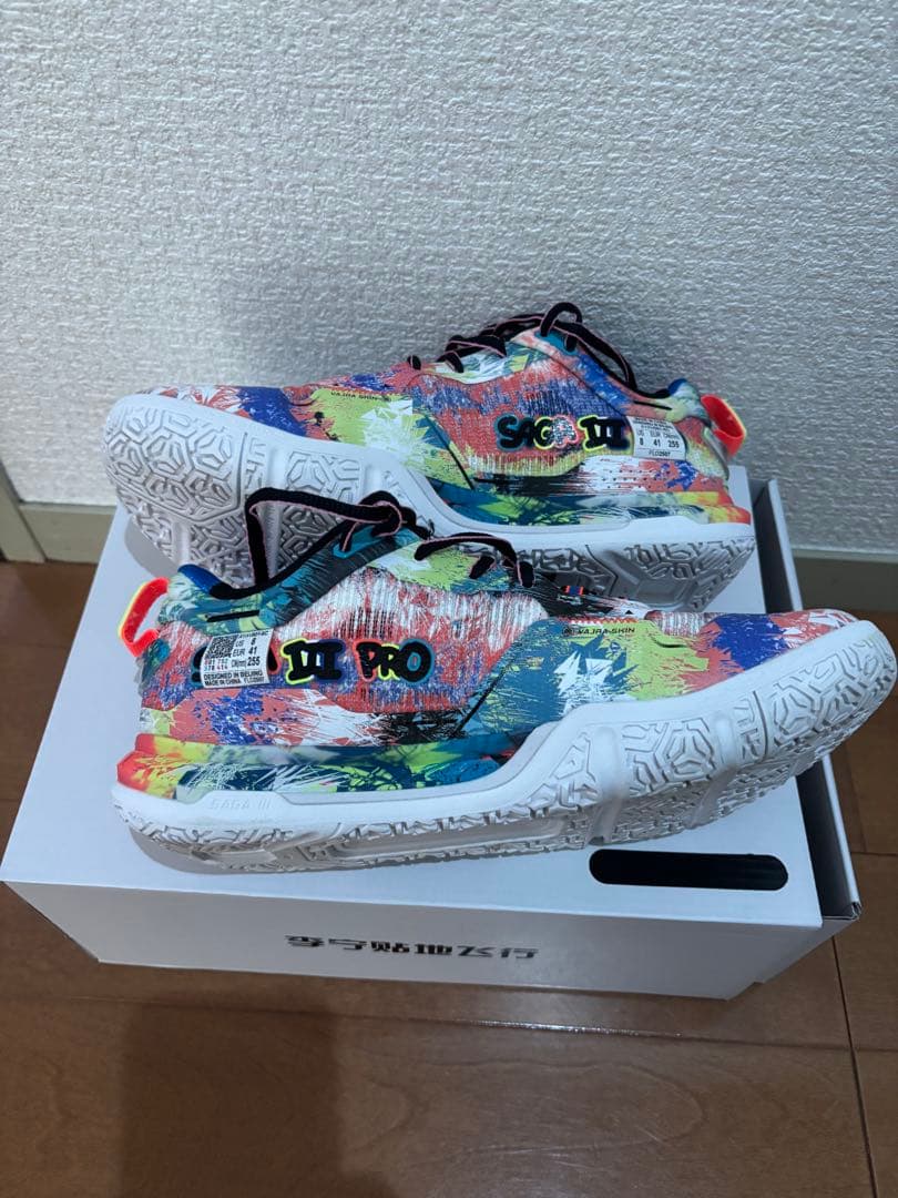 最終出品リーニン バドミントン シューズ AYAV001 SAGA 3 PRO