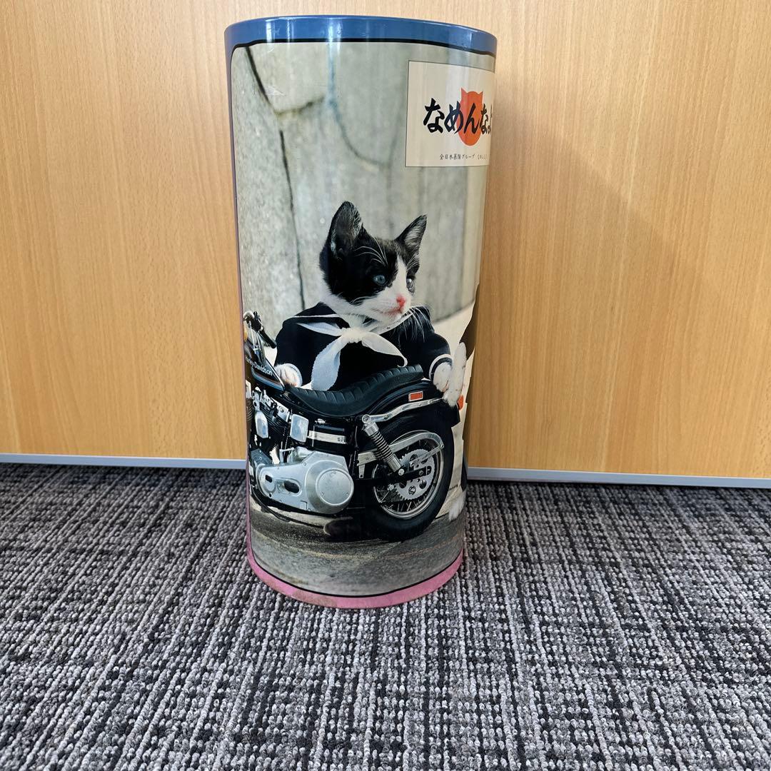 レア！昭和レトロ　なめねこ　ゴミ箱　ブリキ缶