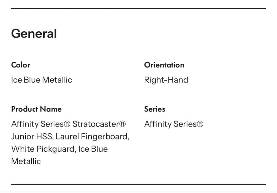 ギター Squier affinity Stratocaster IceBlue HSS