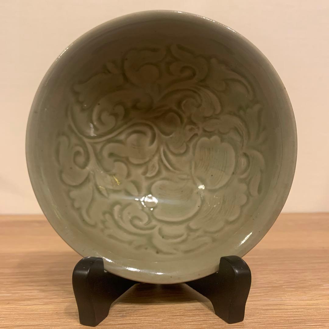 中国美術 唐物 耀州窯　青磁 北宋時代 茶碗　　127