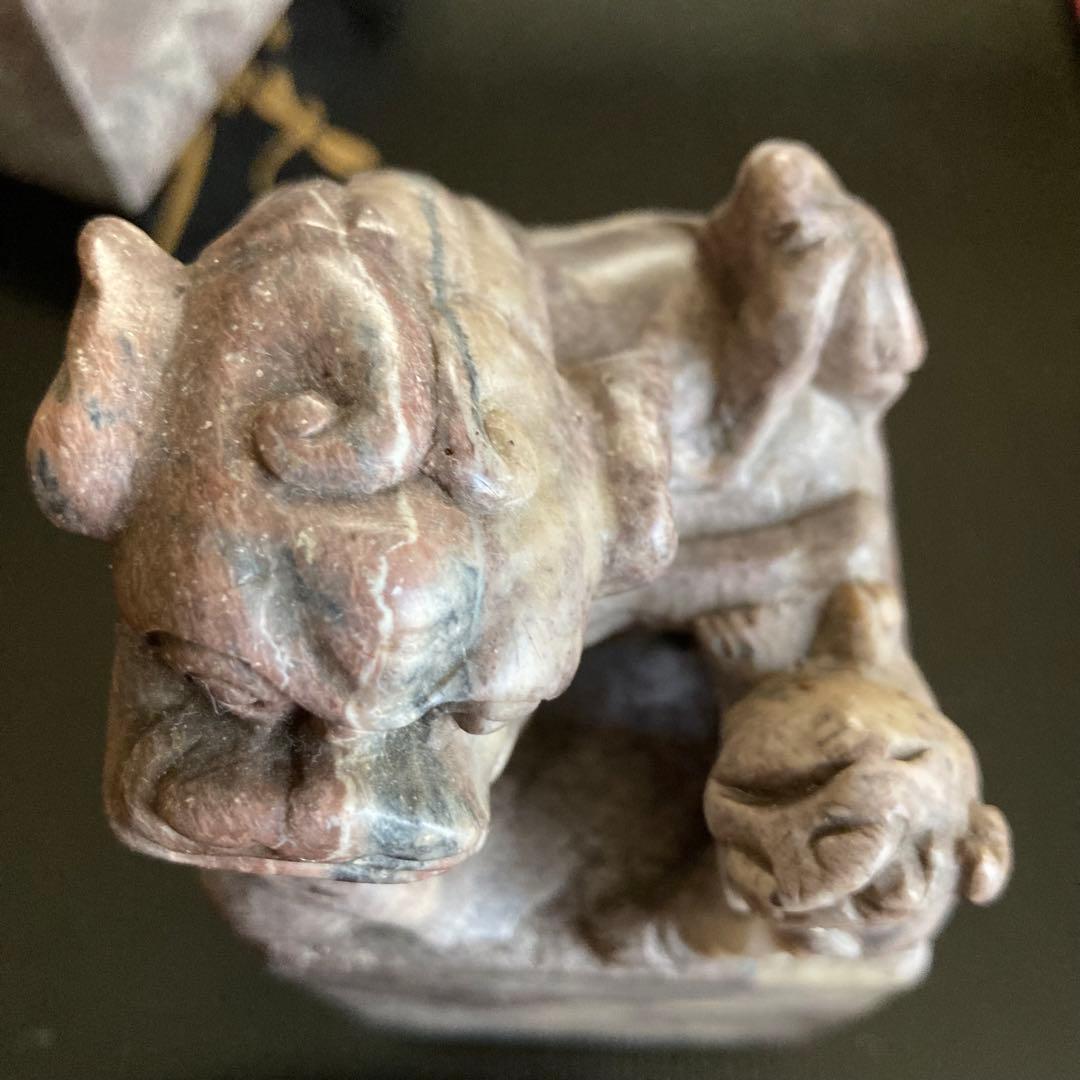 大型印材　獅子　一対　置物　古印　美術品