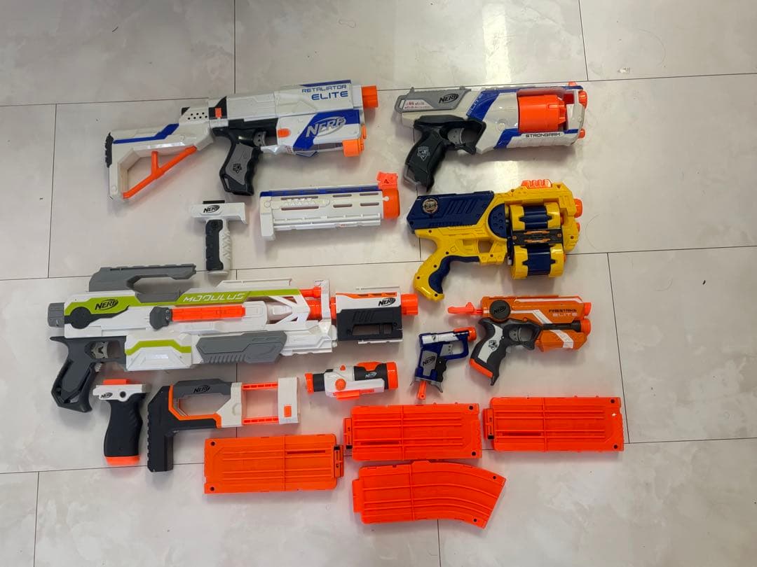 ナーフ6点セット中古　リタエイター　ストライクモジュラス　その他おまけ