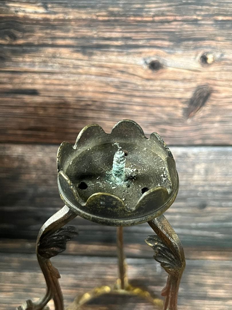 フランス製アンティーク　キャンドル　スタンド　蝋燭立て