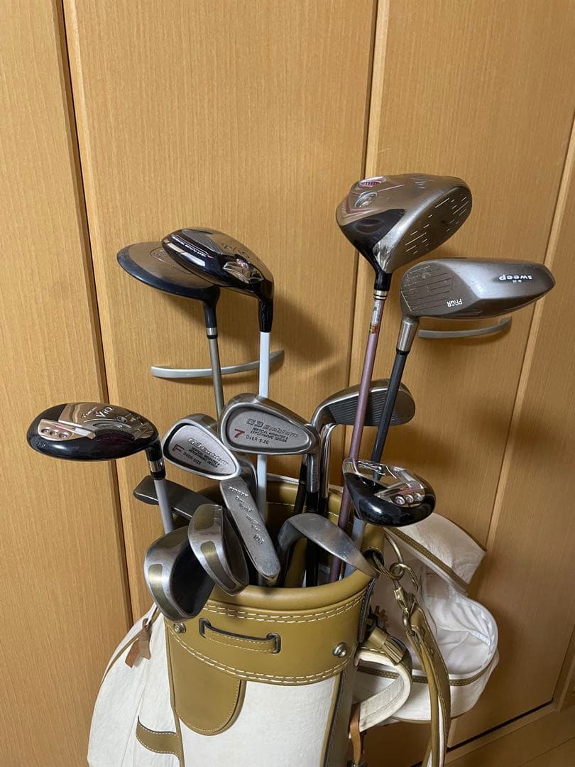 レディース ゴルフ クラブセット ベージュ/ホワイト