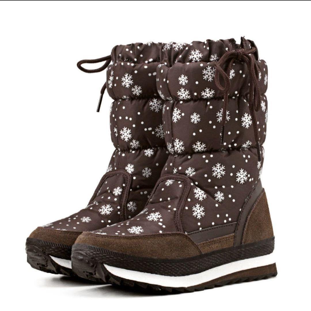 AUSLAND(オスランド)スノーブーツ　雪マーク柄