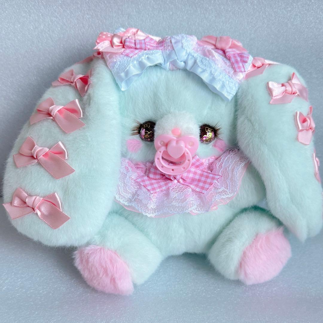 lily 作家 テディベア ハンドメンド ぬいぐるみ うさぎ 羊毛