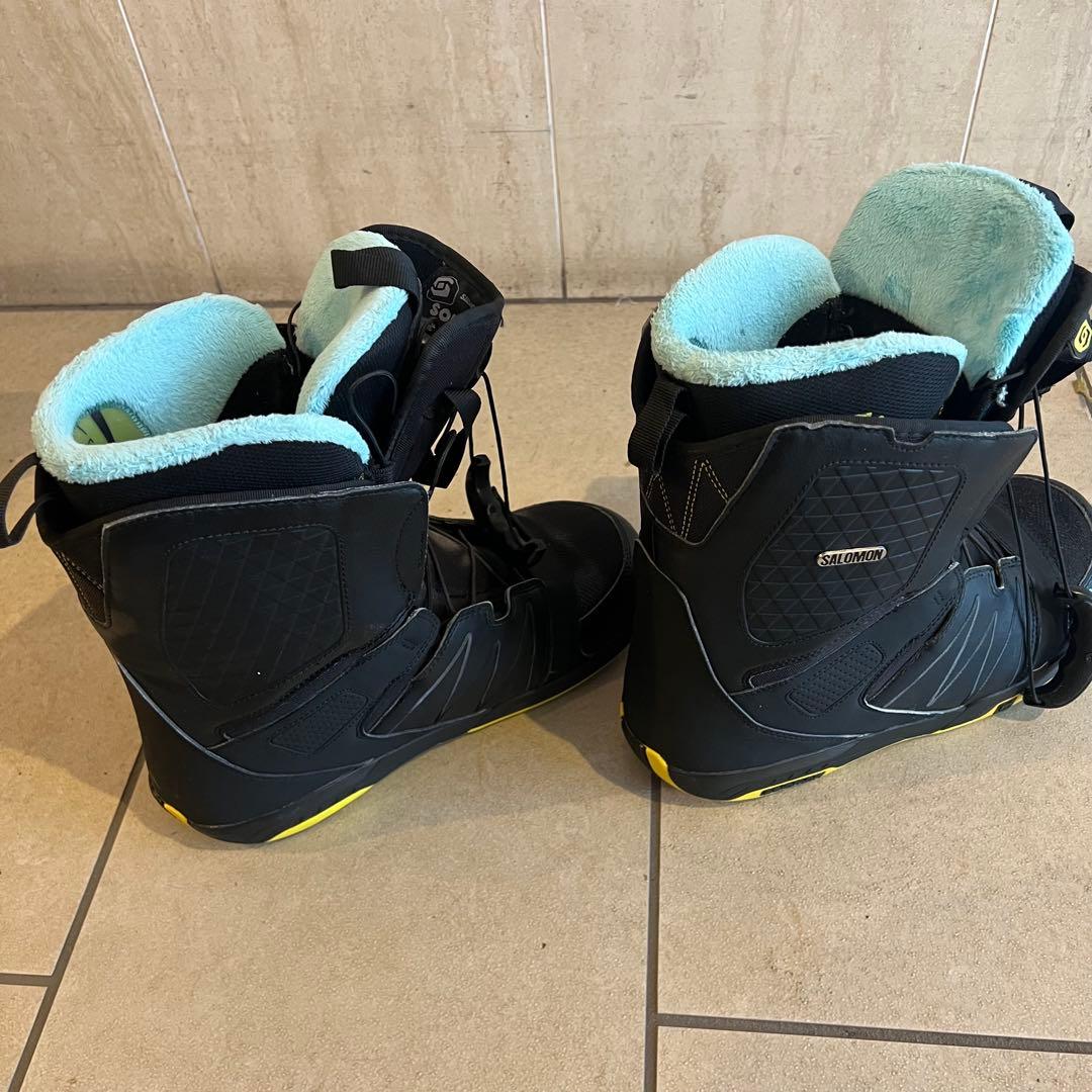 SALOMON スノーボードブーツ ブラック ブルー イエロー