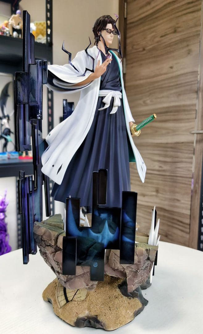 BLEACH 黒衣少年図 藍染惣右介 ガレージキット ガレキ スタチュー①⑨