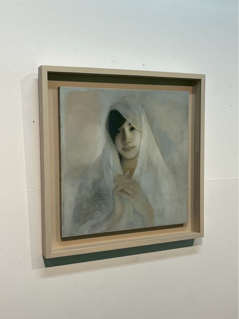 粉川江里子「白く…1」油彩 2015 証明書付