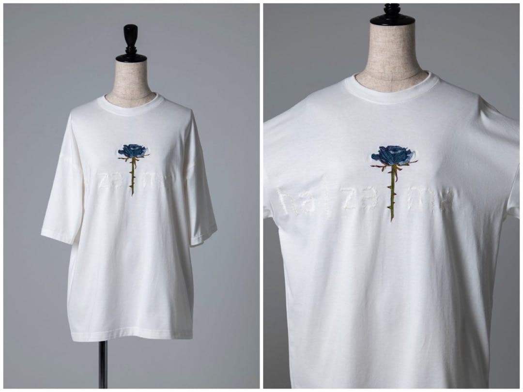 Adoコラボ hazama Tシャツ ロゴカットソー ホワイト M