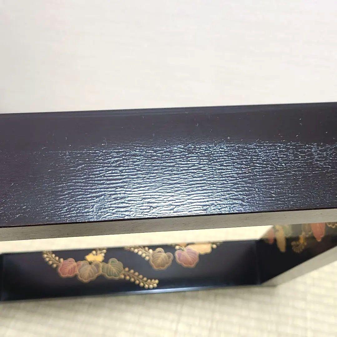 炉縁　塗師哲山作　踊桐蒔絵　茶道