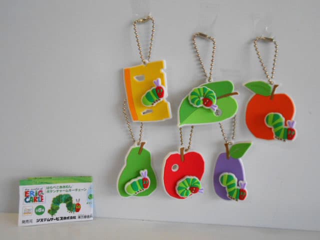 ♯Kti19DT はらぺこあおむし ボタンチャーム キーチェーン 全6種