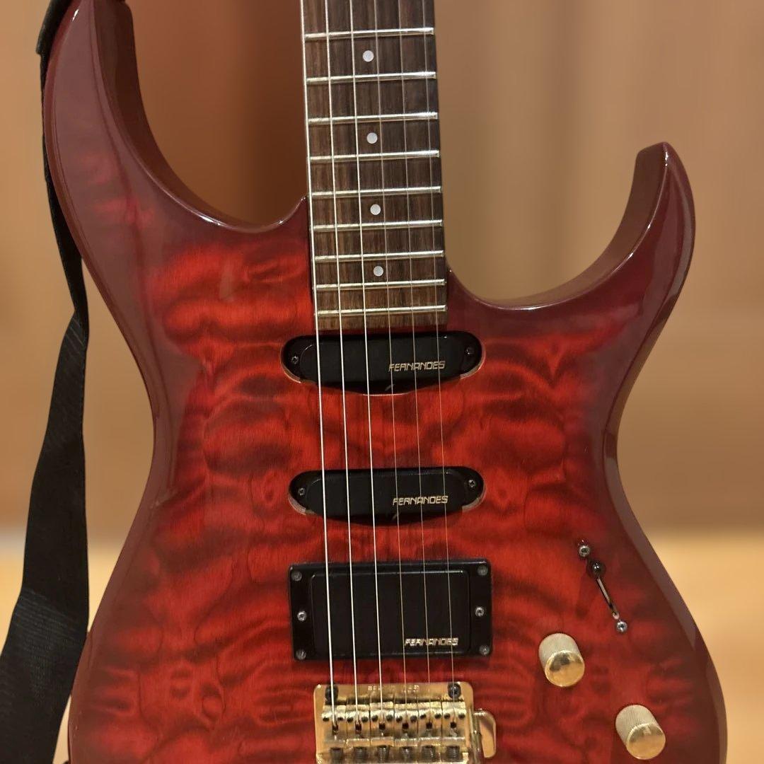 日本製 FERNANDES FGZ トレモロアーム・ストラップ付 新品弦張替済