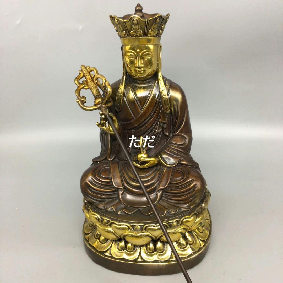 仏教美術 仏像 地蔵王 小仏像 銅製 銅器