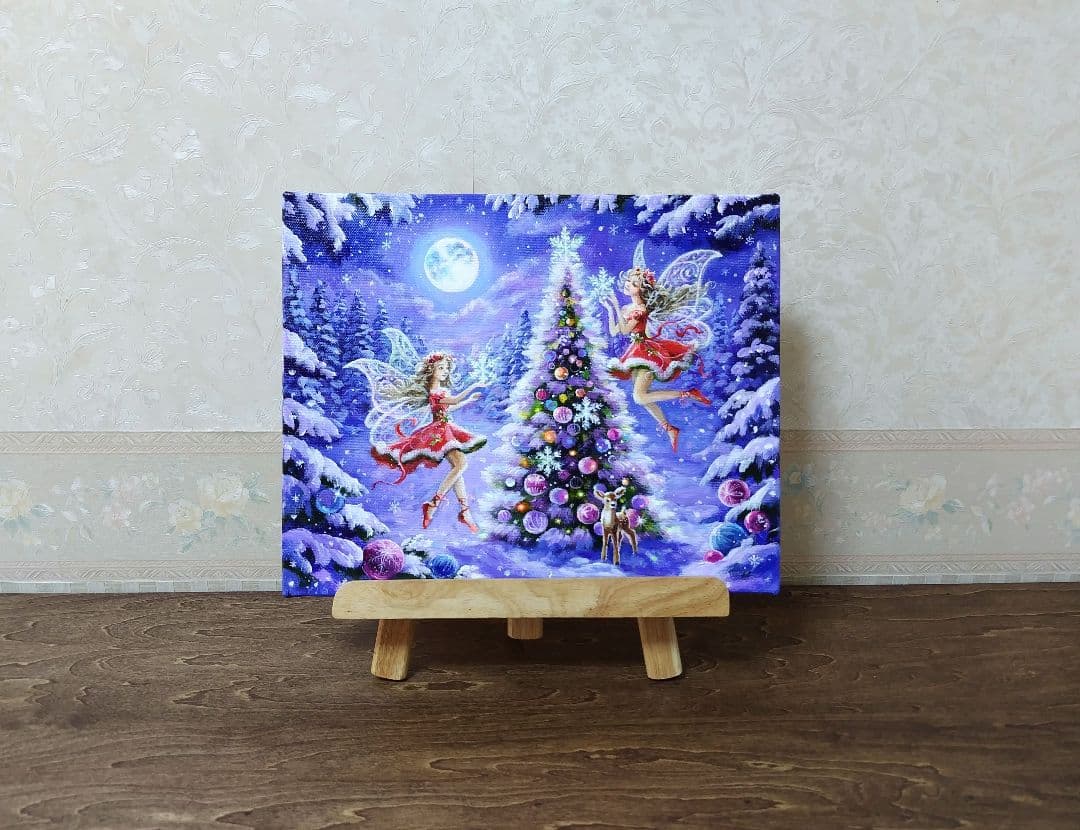 n*y様 【Fairy Christmas】アクリル画 F3 風景画 絵画