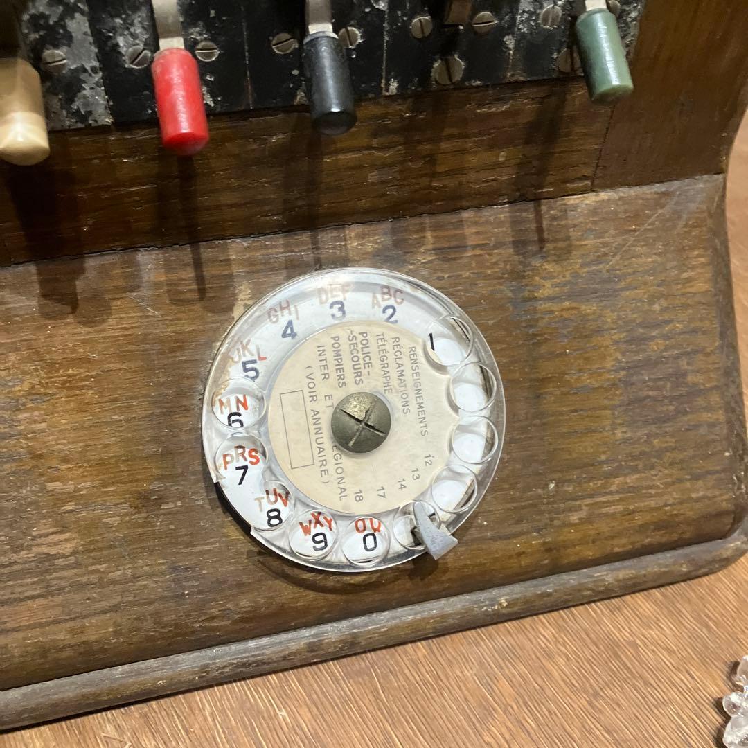 アンティーク　木製電話機 french-telephone Paris
