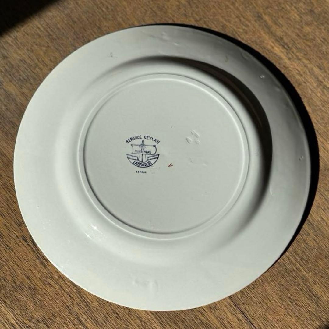 フランス　アンティーク　クレイユモントロー　『Ceylan 』シリーズ　平皿