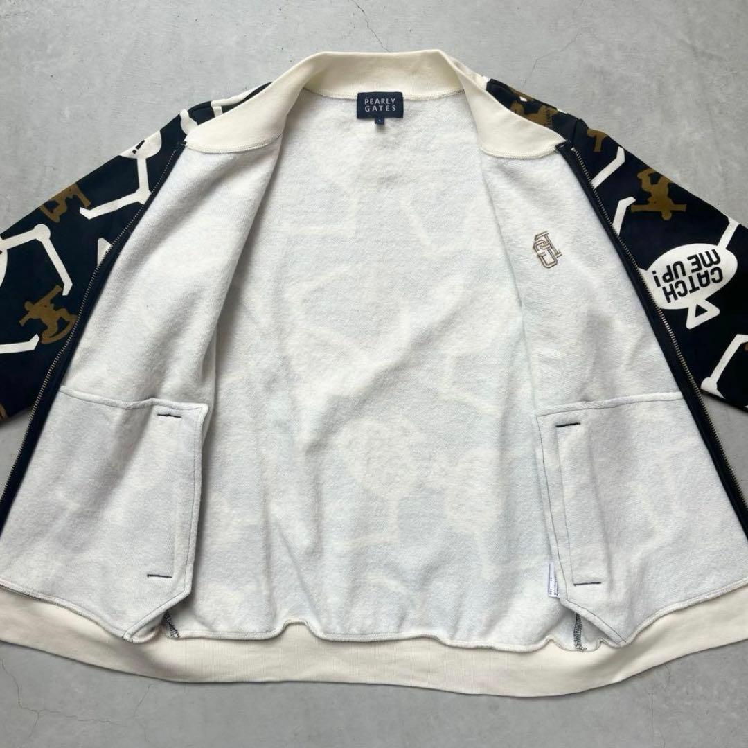 PEARLY GATES 総柄 ダブルジップアップ 裏起毛 ブルゾン サイズ1