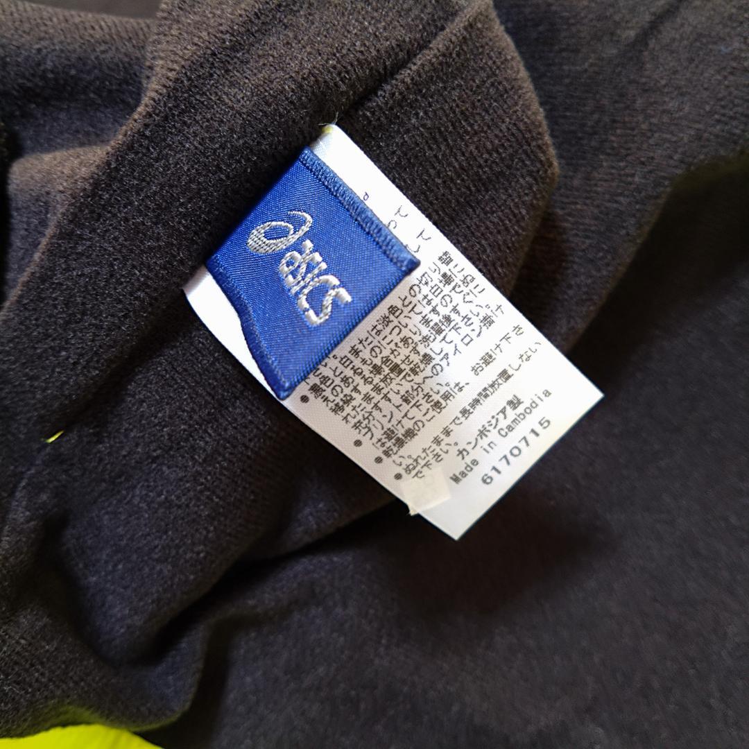 asicsアシックス ウィンドブレーカーＸＬ ネイビー/イエロー　タグ付　A77