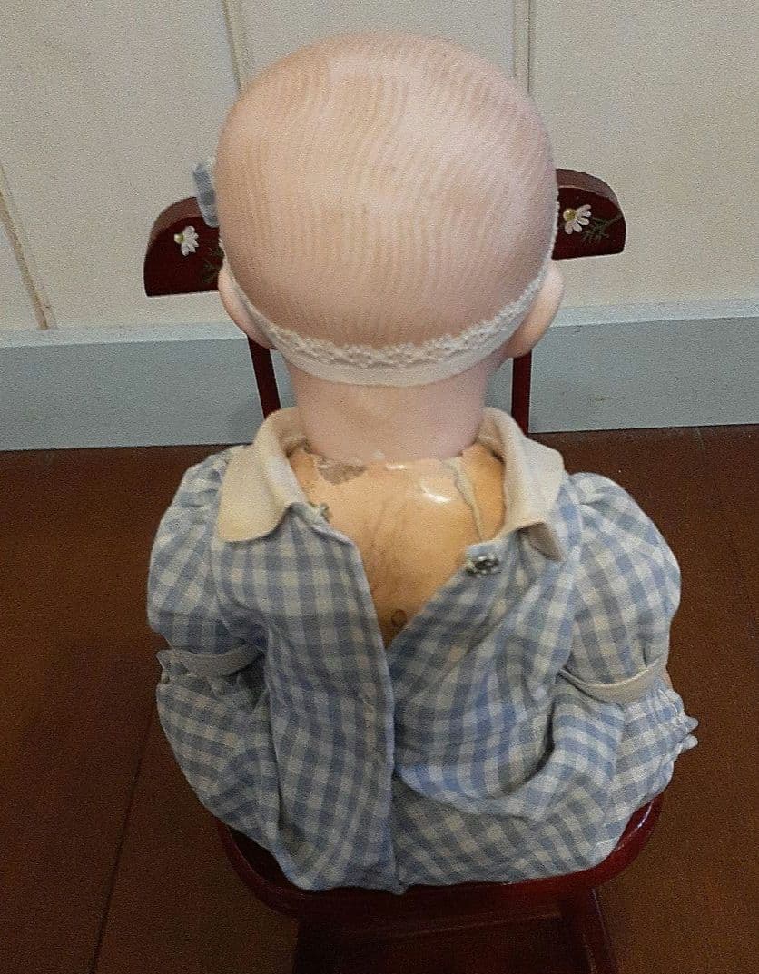 ⭐目を閉じる！アンティークビスクドール　15