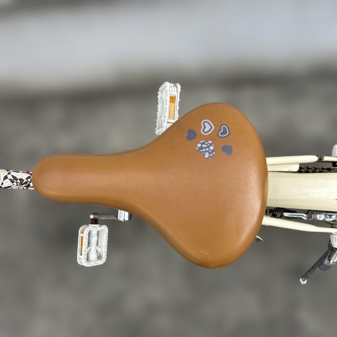 【引き取り希望】子供用自転車 クリーム色 金属バスケット付き　ブリヂストン