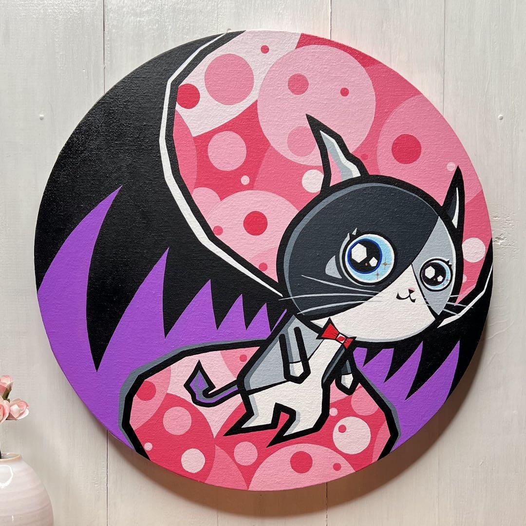 「僕の惑星」｜絵画 原画 抽象画 動物画 猫の絵 アート ドローイング