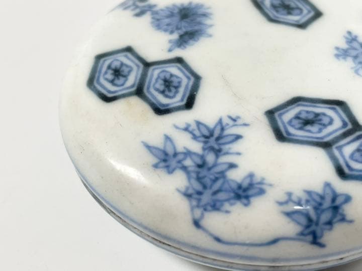 陶工　幹山伝七　幹山傳七　染付香合　茶道具