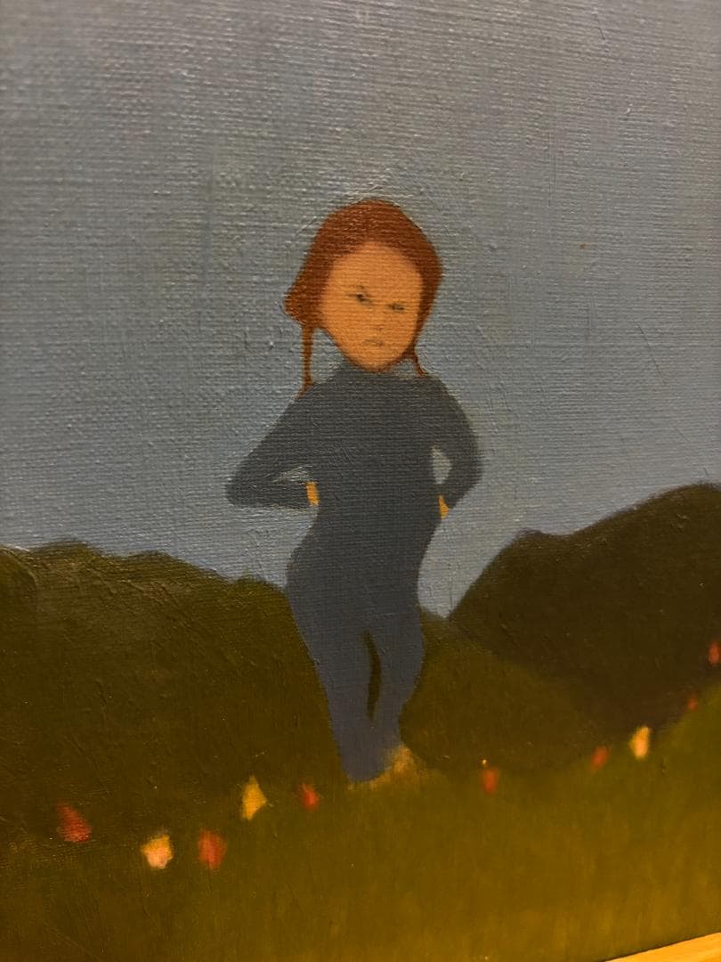 油彩画 「無題」（ハンドメイド木製額縁付き）