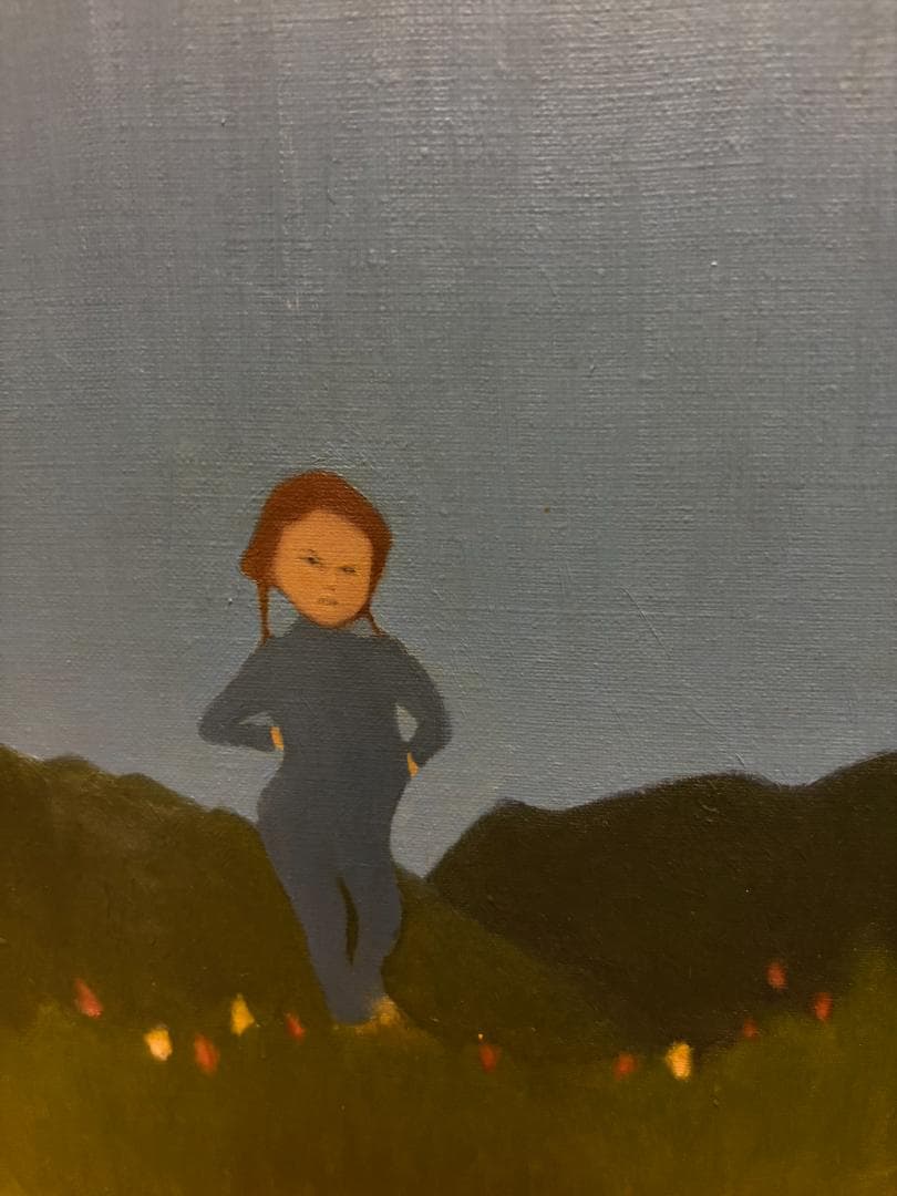 油彩画 「無題」（ハンドメイド木製額縁付き）