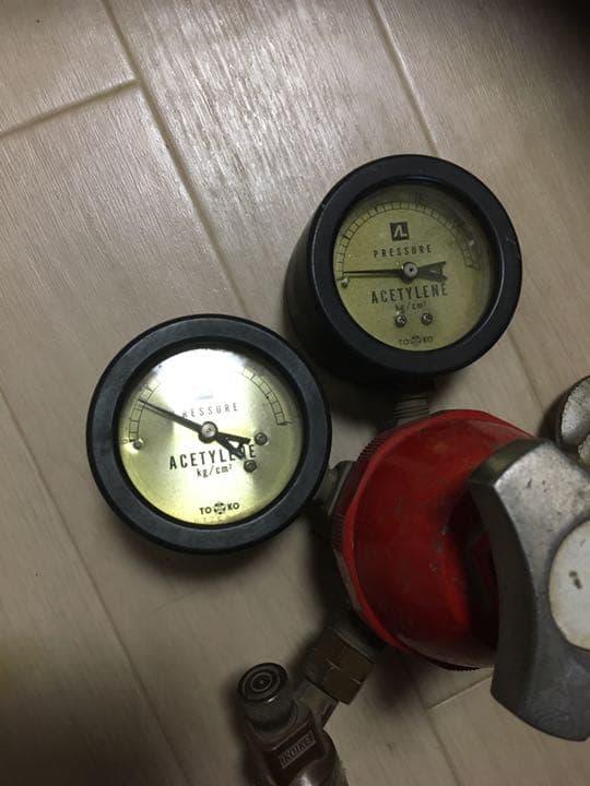 アセチレン、酸素、メーター