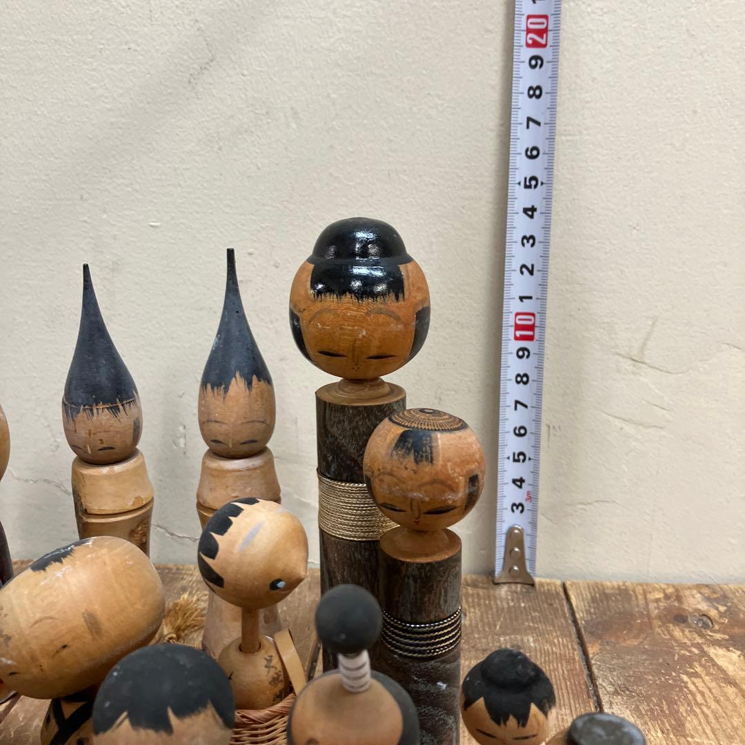 D-3 昭和レトロ 郷土玩具 こけし 小芥子 ミニチュア ミニ 52体セット