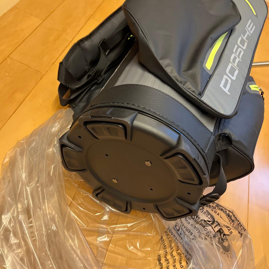 ポルシェ キャディバッグ ブラック/グレー/ライムグリーン