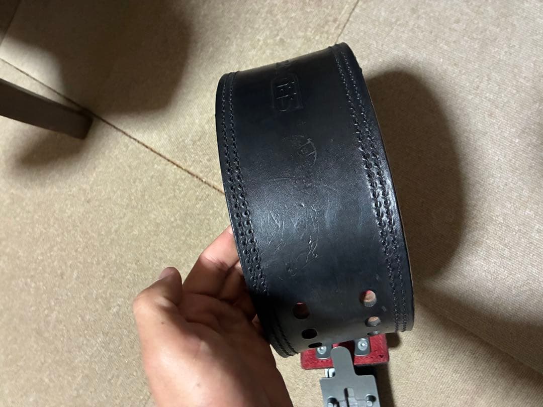 SBD トレーニング・パワーベルト 黒/赤 13mm