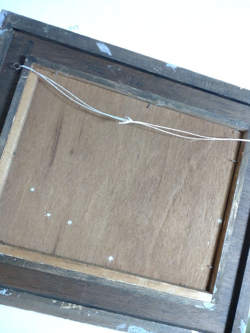 油絵【風景画】1点物の絵画作品/作者サイン入り◆額縁付属