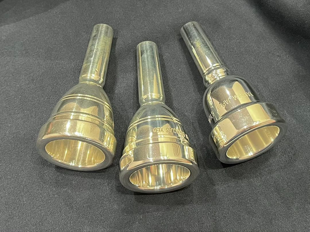 トロンボーンマウスピース 3個セット ケース付き ヤマハ 61D4L Yeo