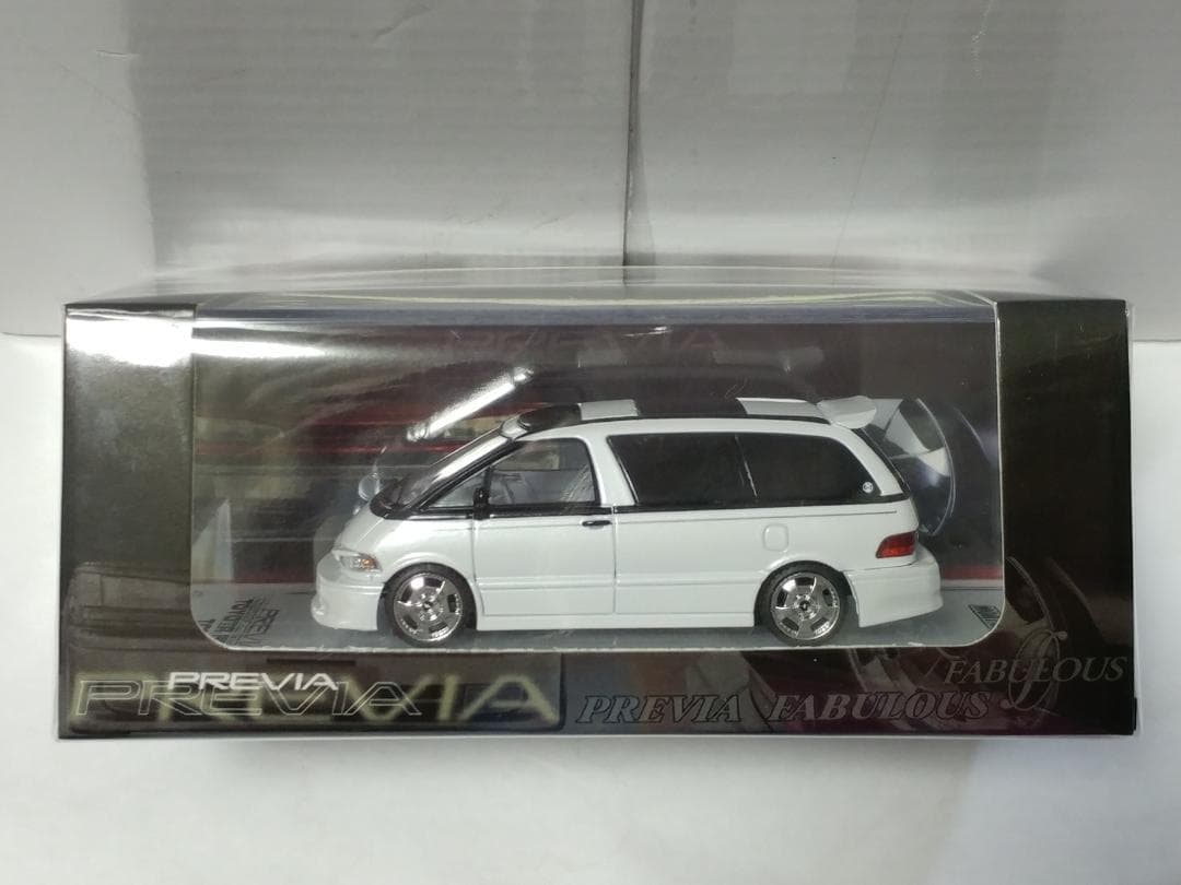 MORTAL 1/64 トヨタ プレビア カスタム ホワイト
