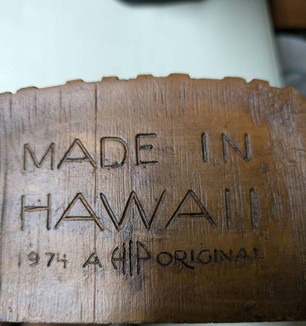 ハワイ製 木製彫刻 1974年製