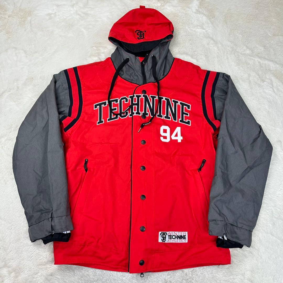 ✨美品✨TECHNINE テックナイン スノボウェア スタジャン風 L 赤 ロゴ