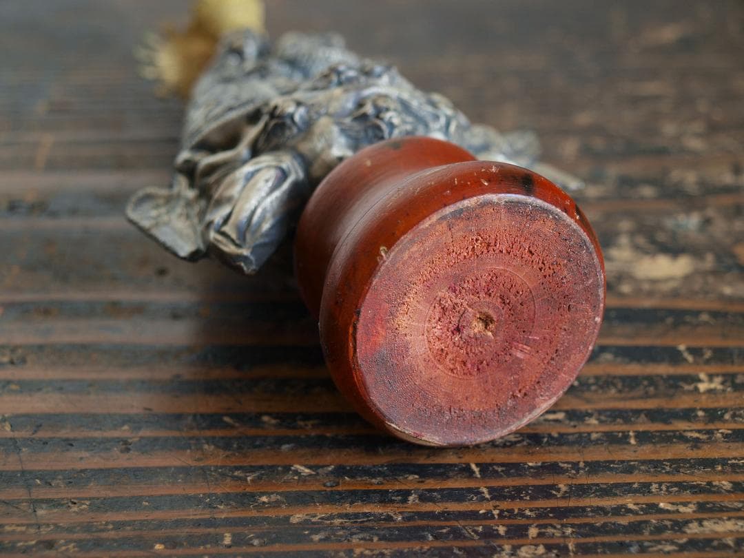 無力の聖母 聖母マリア幼子イエス像 洋銀 スペイン 宗教装飾/K131