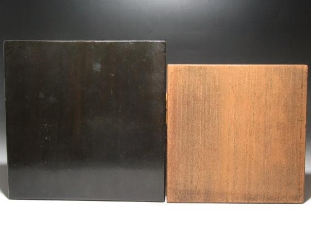 ★楽吉左衛門六代左入　黒平茶碗　横雲　二重箱　表千家七代如心斎花押★x625