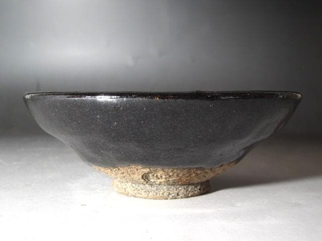 ★楽吉左衛門六代左入　黒平茶碗　横雲　二重箱　表千家七代如心斎花押★x625