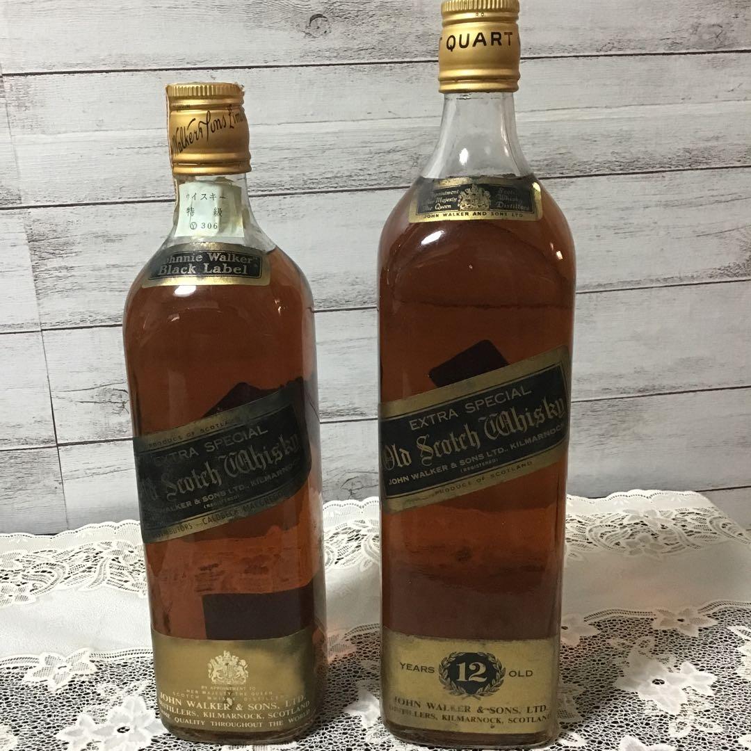 9/30迄 ジョニーウォーカーブラックラベル2本セット 金キャップ古酒