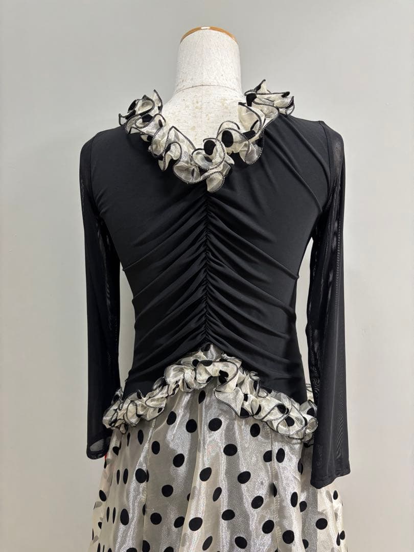 社交ダンス用水玉ワンピース