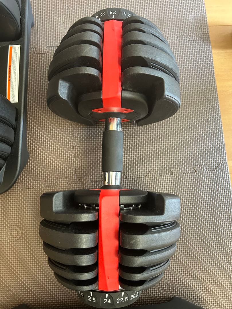 Cutee Fox トレーニングベンチ ブラック/レッド　ダンベルセット