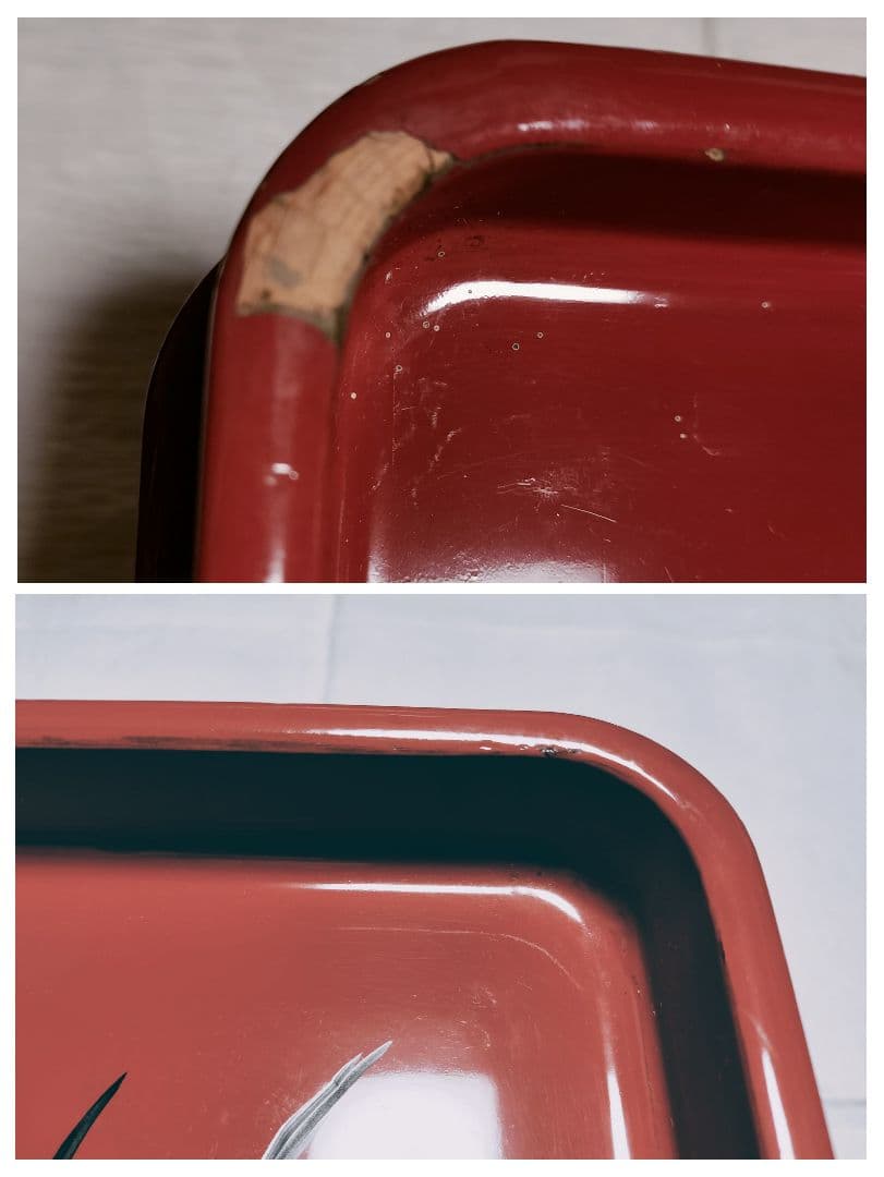 【5客脚付蒔絵膳 】漆器　会席膳 Lサイズ　御膳　朱塗　正月　祭事　アンティーク