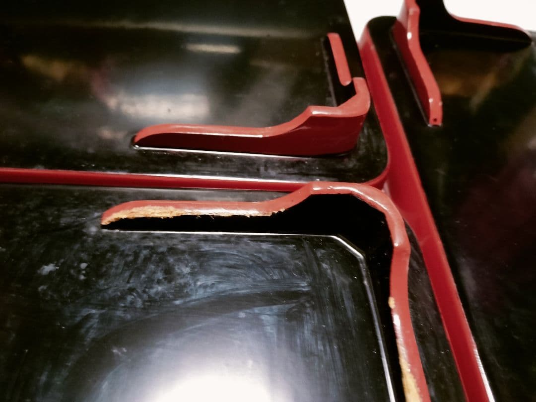 【5客脚付蒔絵膳 】漆器　会席膳 Lサイズ　御膳　朱塗　正月　祭事　アンティーク