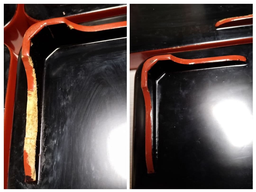 【5客脚付蒔絵膳 】漆器　会席膳 Lサイズ　御膳　朱塗　正月　祭事　アンティーク