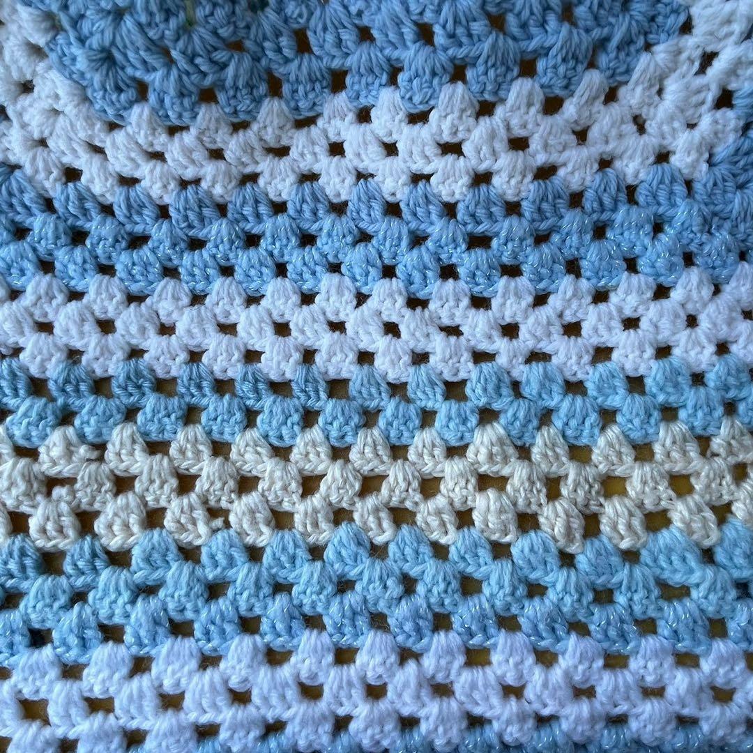 【USA vintage】グラニーブランケット　スクエア　パステルカラー