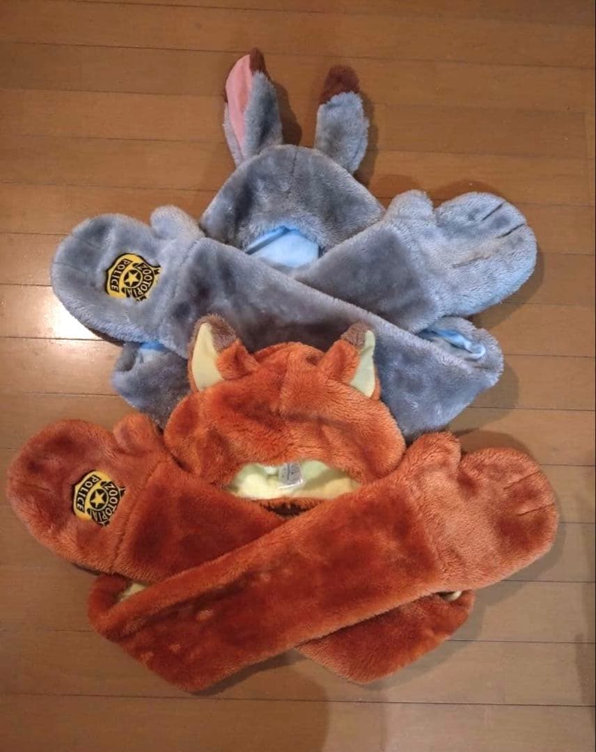 【美品】ディズニー ファンキャップ マフラー ニック ジュディ