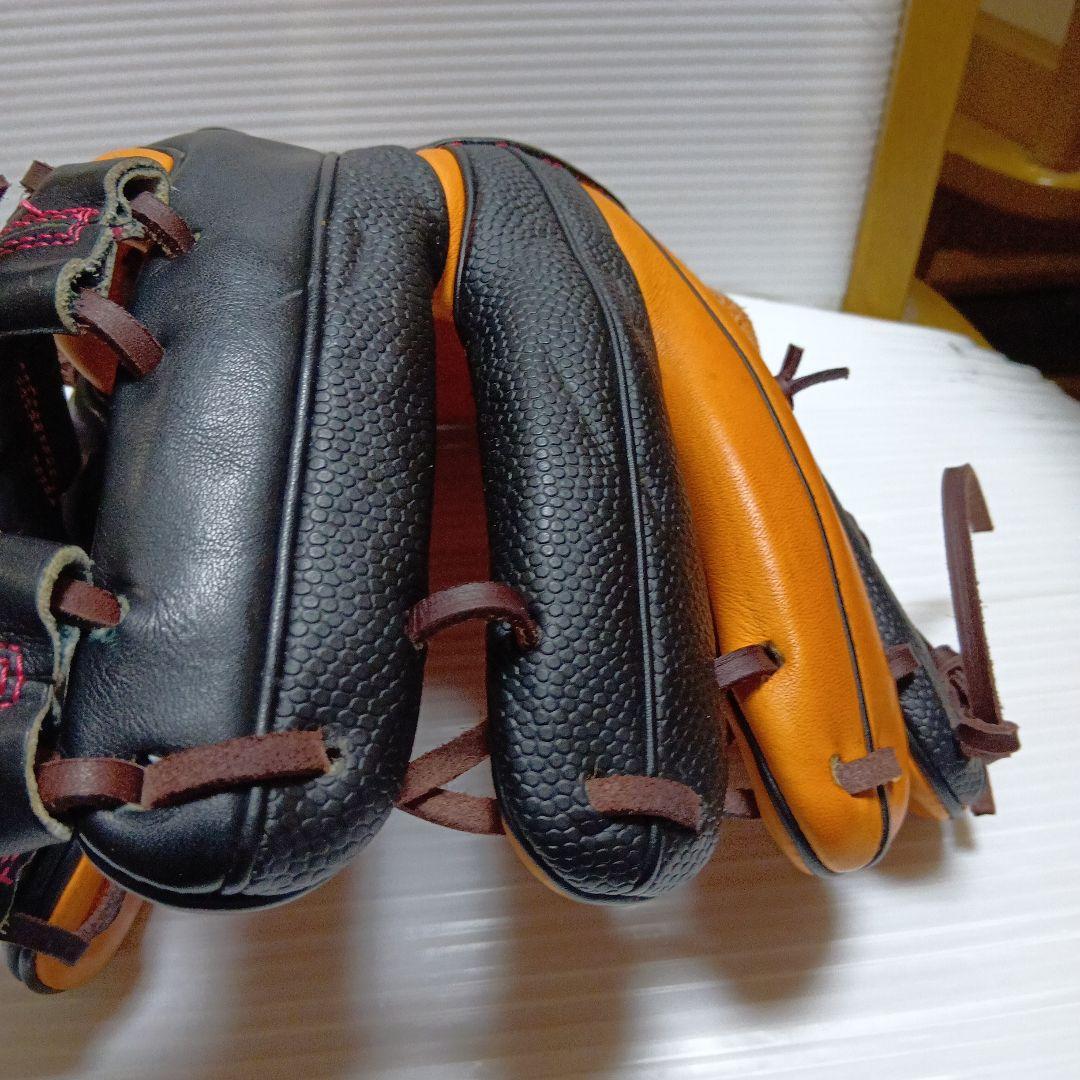 Wilson 軟式グローブ オレンジ/黒　田中賢介モデル
